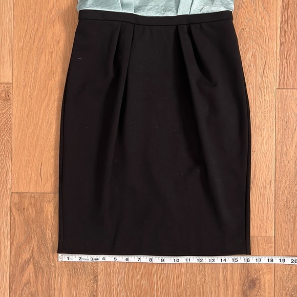 NWT BCBGeneration Ruffle Sleeve Cupro & Ponte Dress - Teal and Black - Size 4 - Picture 13 of 15